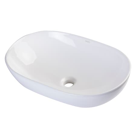 Eago EAGO BA352 23" OVAL CERAMIC ABOVE MOUNT BATHROOM BASIN VESSEL SINK BA352